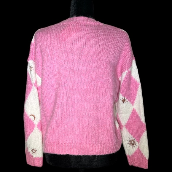 Forever 21 - Celestial Stars/Sun/Moon Cardigan Sweater - Size M/L - Picture 3 of 5